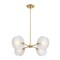 Designers Fountain Sky Fall 4-Light Brushed Gold Contemporary Geometric Chandelier for Dining Rooms D311C-4CH-BG - alternate 1